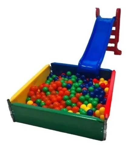 PISCINA DE BOLINHAS + Escorregador + Gangorra Individual (Cavalinho) - (Playground)